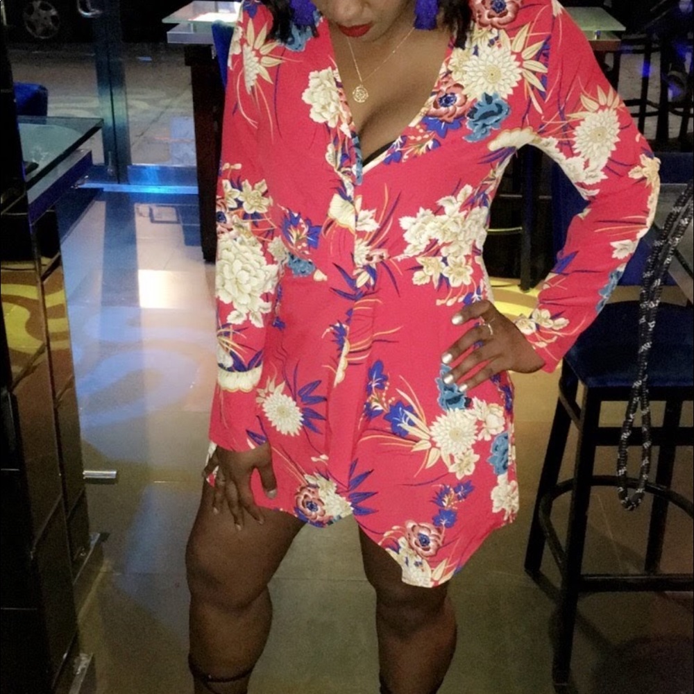 Red Flowered Dress